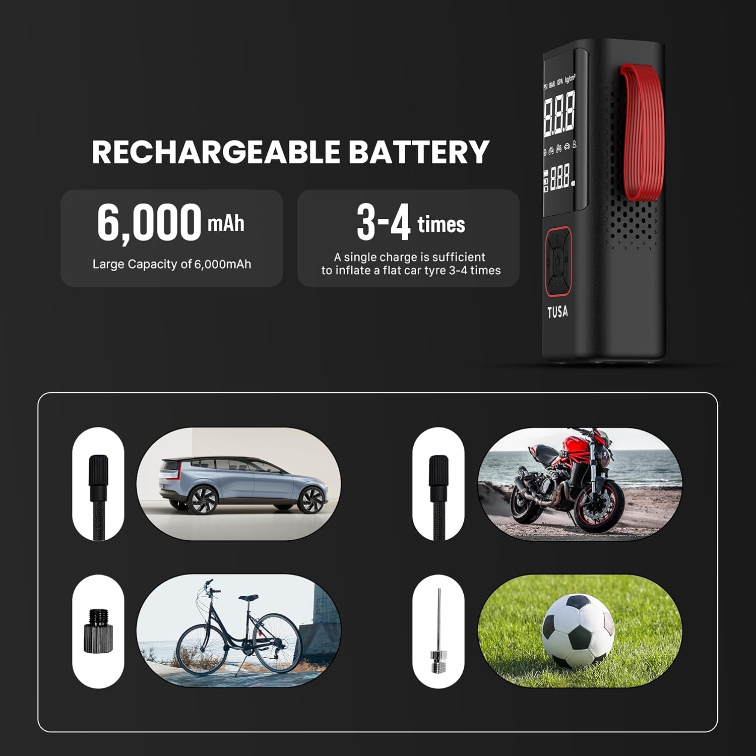 Portable Air Compressor Tire Inflator