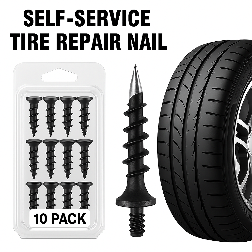 🔧 Self-Service Tire Repair Rubber Nails – Quick Fix Solution (10 PCS Pack)